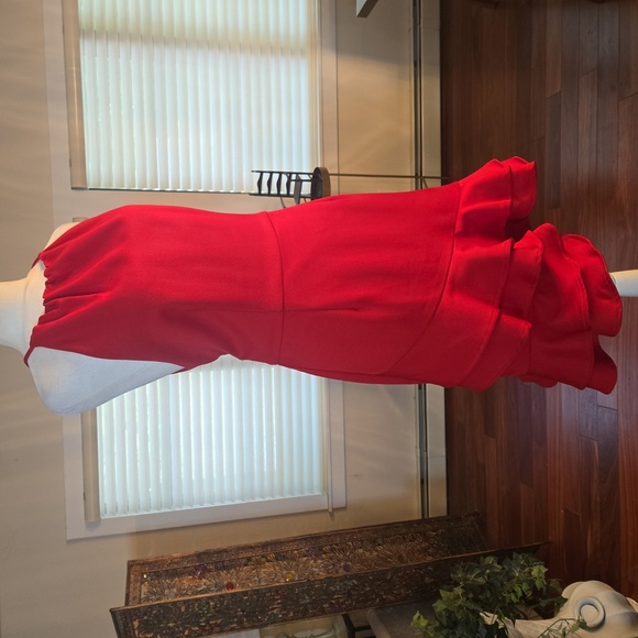 Cooper St Senorita High Neck Frill Mini Dress Halter Ruffled Red Size 8 - Picture 5 of 15